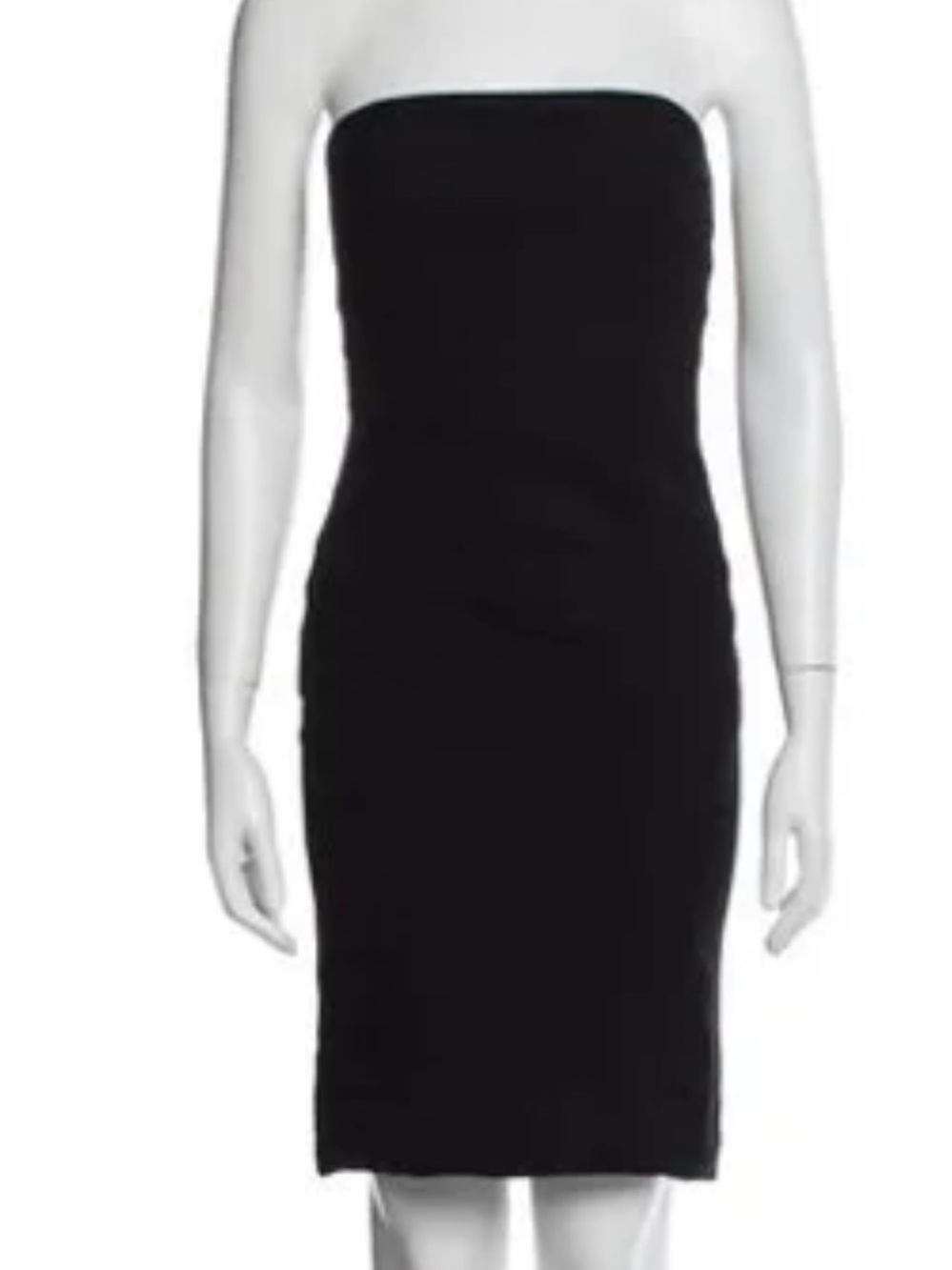 Ralph Lauren Purple Label Strapless Black Sheath Dress